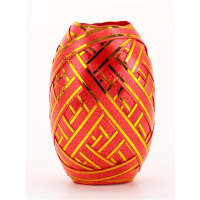 Лента упаковочная для воздушных шаров и подарков, с золотой полосой, ассорти, набор 6 шт., 0.5 см × 10 м