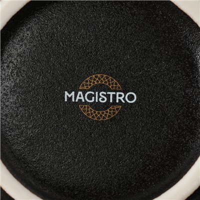 Салатник Magistro Pietra lunare, 780 мл, d=16 см, фарфор, чёрный
