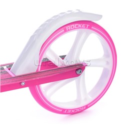 Самокат 2-х колесный ROCKET,колеса PU/ 200 мм,ABEC 7, розовый