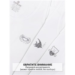 4110-01 Майка для девочки белая (BAYKAR)