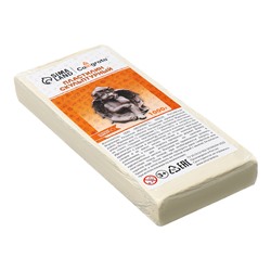 Пластилин скульптурный 1000г Calligrata мягкий, белый
