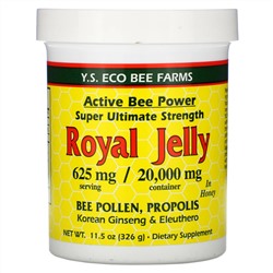 Y.S. Eco Bee Farms, Royal Jelly In Honey, 625 mg, 11.5 oz (326 g)