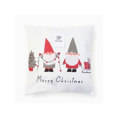 Наволочка декоративная новогодняя «Этель. Гномики» 40×40 см