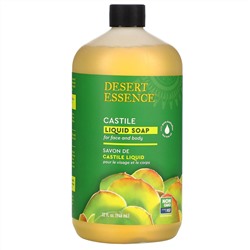 Desert Essence, Castile Liquid Soap, 32 fl oz (946 ml)