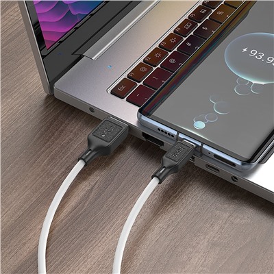 Кабель USB - Type-C Hoco X90 Cool 15W 100см 3A  (white)