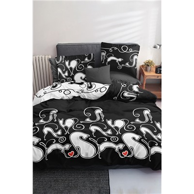 КПБ  Павлайн Sweet Sleep Кошки ч/б Семья