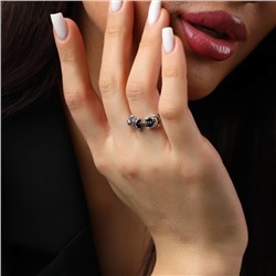 Кольцо скелет готика регулируемое, покрытие: посеребрение, арт.001.794