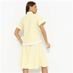 Костюм с юбкой в стиле Шанель, С безупречным вкусом (2 в 1, желтый)