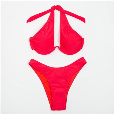 Купальник раздельный бельевой женский MINAKU, размер 48, красный