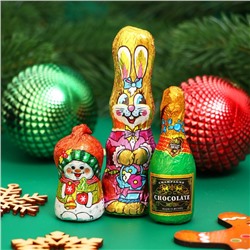 Набор фигурного шоколада «Новый год: Кролик с шампанским», 45 г