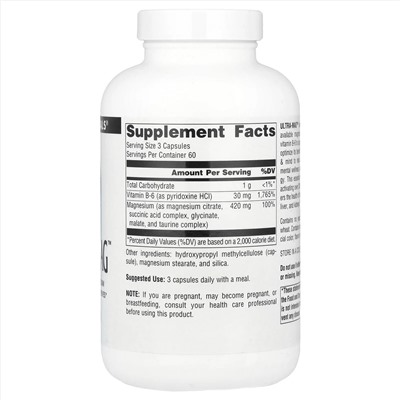 Source Naturals, Ultra-Mag ™, 180 веганских капсул