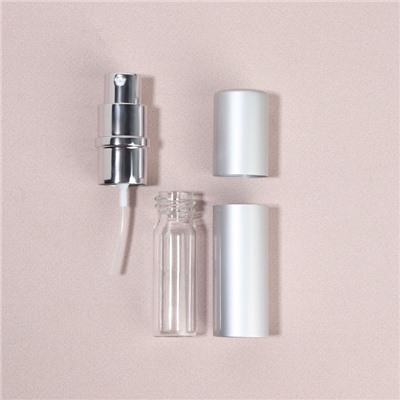 Флакон для парфюма, с распылителем, 10 мл, серебристый