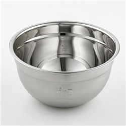 Миска с мерной шкалой, 1.2 л, 20×10.2 см, толщина 0.6 мм, нержавеющая сталь
