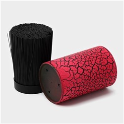 Подставка для ножей с наполнителем Доляна «Кракле», 14×9 см, soft-touch, цвет красный