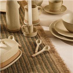 Набор чайных ложек SL Home «Виенто», 10.5×2.8 см, 3 шт., керамика, бежевый