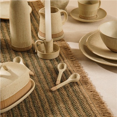 Набор чайных ложек SL Home «Виенто», 10.5×2.8 см, 3 шт., керамика, бежевый