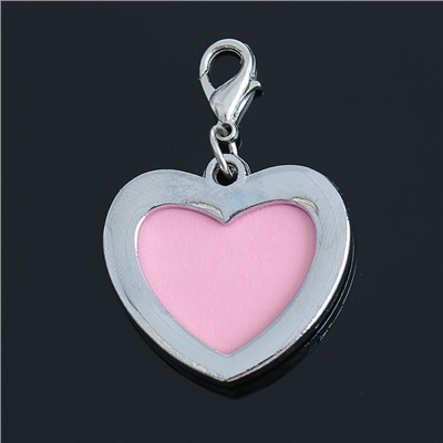 Адресник под записку «Сердечко», 3×3 см, металл, серебристый