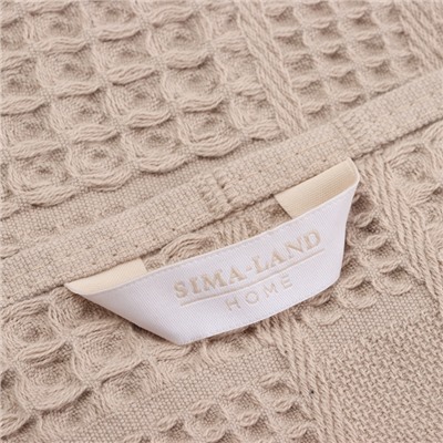 Полотенце вафельное SL HOME: Chess «Саббиа», 90×150 см, хлопок 100%, коричневое