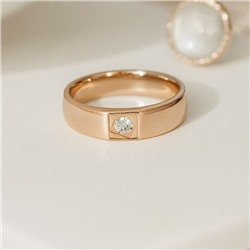 Кольцо 21 р коллекция "Xuping" покрытие позолота, вставка: фианит, цвет: прозрачный, арт.101.293-21