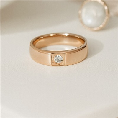 Кольцо 21 р коллекция "Xuping" покрытие позолота, вставка: фианит, цвет: прозрачный, арт.101.293-21