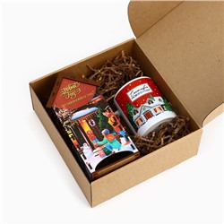 Подарочный набор новогодний «Тепло внутри, сказочно снаружи»: чайный домик, кружка, 20.5×20.5×10 см