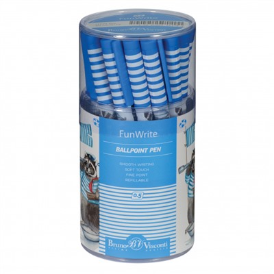Ручка шариковая 0.5 мм "FunWrite.Енот-морячок" синяя 20-0212/72 Bruno Visconti