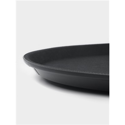 Поднос прорезиненный круглый Hanna Knövell, d=35 см, чёрный