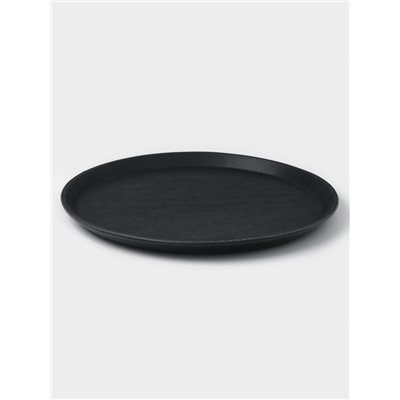 Поднос прорезиненный круглый Hanna Knövell, d=35 см, чёрный