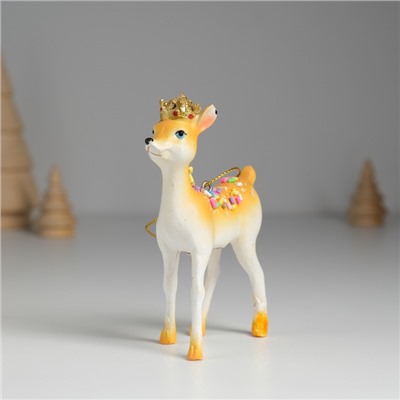 Фигурка-подвеска «Олень в короне, с посыпкой», ёлочная игрушка, 7.5×3.5×10.5 см