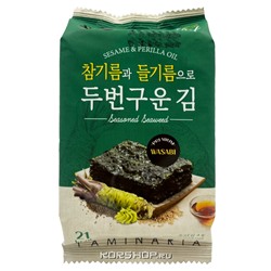 Сушеная морская капуста со вкусом васаби Nori Land, Корея, 4 г