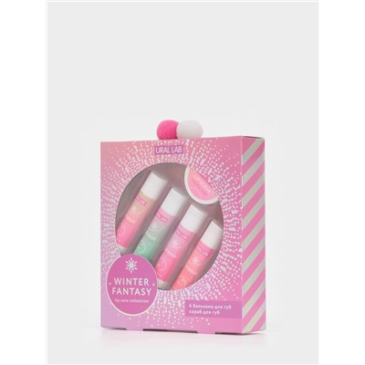 Подарочный набор новогодний Winter Fantasy, 4 бальзама и скраб для губ, URAL LAB