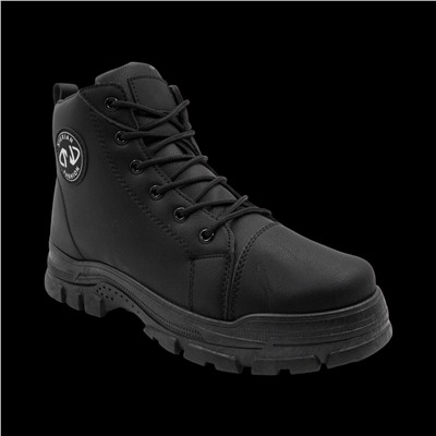 Ботинки на меху Н965-1 черные п/п