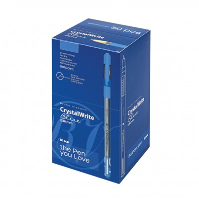 Ручка шариковая 0.38 мм "CrystalWrite" синяя 20-0404/01 Bruno Visconti