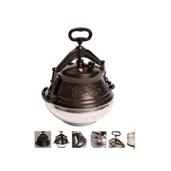 Казан-скороварка 30л АФГАНСКИЙ  с ручками двухцветный, алюм, вес 6,7кг, Размеры: 330 x 500 x 330
