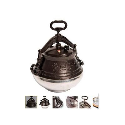 Казан-скороварка 30л АФГАНСКИЙ  с ручками двухцветный, алюм, вес 6,7кг, Размеры: 330 x 500 x 330