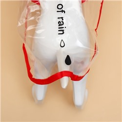 Дождевик для собак, размер L (ДС 30, ОГ 41-46, ОШ 42 см), красный