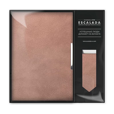 Подарочный набор Ежедневник недатированный А5 240 стр. "БАКСТЕР РОЗОВЫЙ" + закладка для книг 70566 Феникс