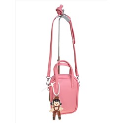 Женская сумка из искусственной кожи, цвет розовый