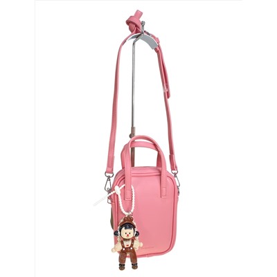 Женская сумка из искусственной кожи, цвет розовый