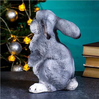 Садовая фигура из полистоуна «Зайка-лапочка», 24×18×17 см