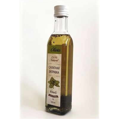 Салатная заправка с базиликом Olivia, стекло 250мл ЭКОПРОДУКТЫ, 1185012