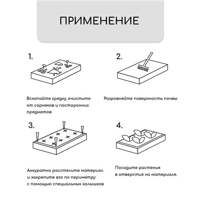 Материал мульчирующий, с перфорацией, 5×1.6 м, плотность 80 г/м², спанбонд с УФ-стабилизатором, чёрный, Greengo, Эконом 30%