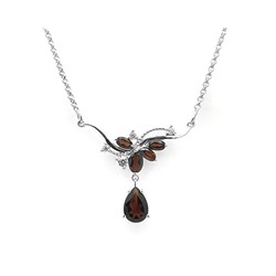 Колье из серебра гранат, Интарио