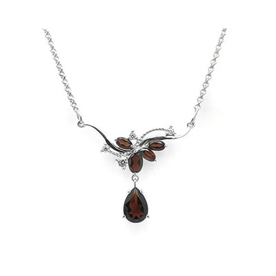 Колье из серебра гранат, Интарио