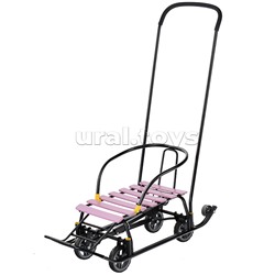 Санки детские "Мишутка-1" Универсал (черный-слива) в коробке