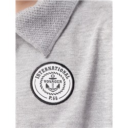 Футболка-поло из трикотажа "пике" с эластаном