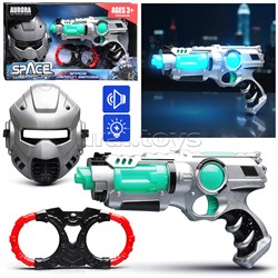 Набор оружия "Космо полиция" (свет, звук) на батарейках, в коробке