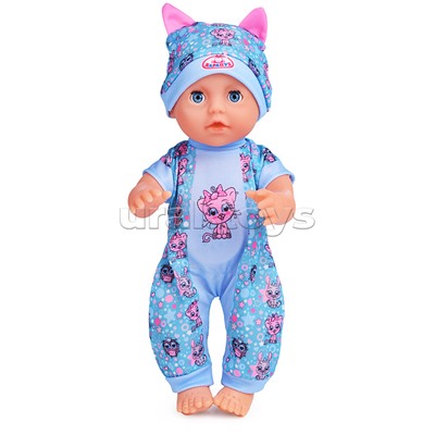 Пупс озвуч 25см, пьет, писает, закр. глазки, 4акс, 50 звуков