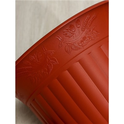 Горшок для цветов «Венеция», 10 л, пластиковый, коричневый