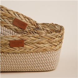 Корзины для хранения SL Home, плетёные, ручной работы, 2 шт., 28×18×10 см, 30×20×12 см